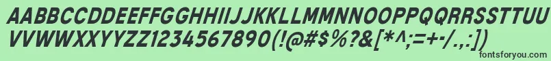 Шрифт MixolydianTitlingBdIt – чёрные шрифты на зелёном фоне
