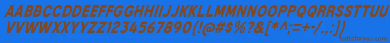 MixolydianTitlingBdIt Font – Brown Fonts on Blue Background