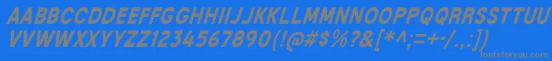 MixolydianTitlingBdIt-Schriftart – Graue Schriften auf blauem Hintergrund