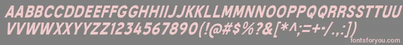 フォントMixolydianTitlingBdIt – 灰色の背景にピンクのフォント