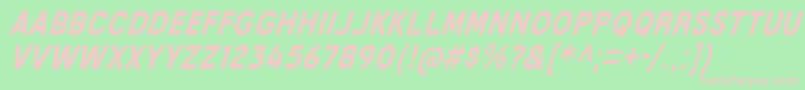 フォントMixolydianTitlingBdIt – 緑の背景にピンクのフォント