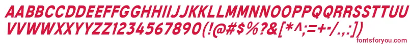 フォントMixolydianTitlingBdIt – 白い背景に赤い文字