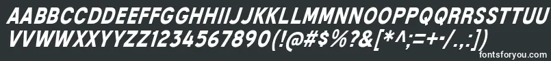 MixolydianTitlingBdIt Font – White Fonts on Black Background