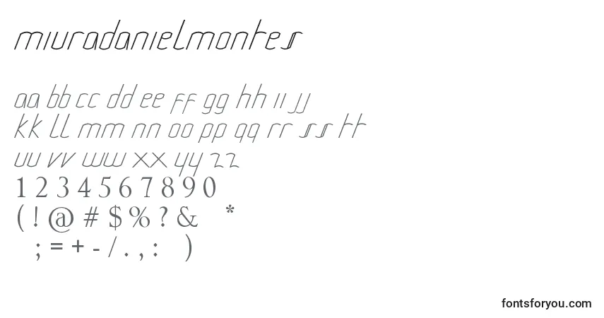 Шрифт MiuraDanielmontes – алфавит, цифры, специальные символы