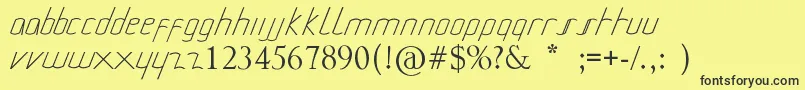MiuraDanielmontes Font – Black Fonts on Yellow Background