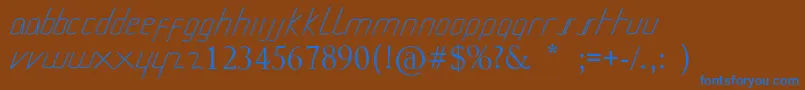 MiuraDanielmontes Font – Blue Fonts on Brown Background