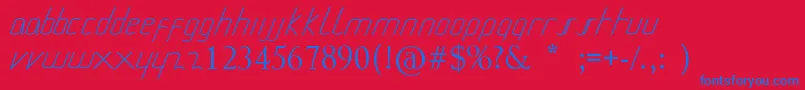 MiuraDanielmontes Font – Blue Fonts on Red Background