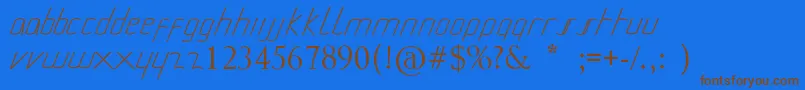 MiuraDanielmontes Font – Brown Fonts on Blue Background