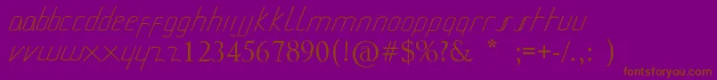 MiuraDanielmontes Font – Brown Fonts on Purple Background