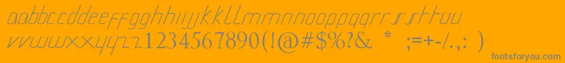 MiuraDanielmontes Font – Gray Fonts on Orange Background