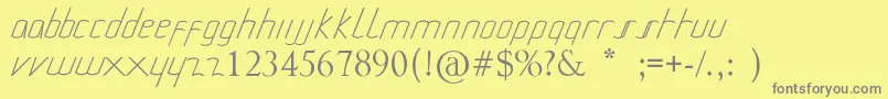 MiuraDanielmontes Font – Gray Fonts on Yellow Background