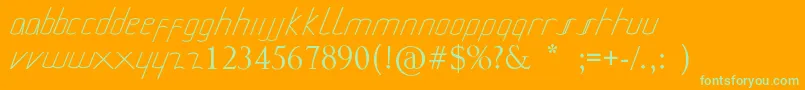 MiuraDanielmontes Font – Green Fonts on Orange Background