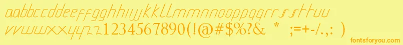MiuraDanielmontes Font – Orange Fonts on Yellow Background