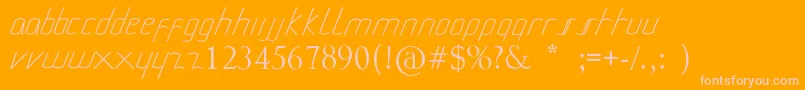 MiuraDanielmontes Font – Pink Fonts on Orange Background
