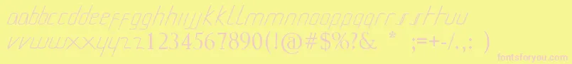 MiuraDanielmontes Font – Pink Fonts on Yellow Background