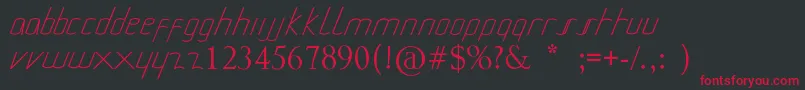 MiuraDanielmontes Font – Red Fonts on Black Background