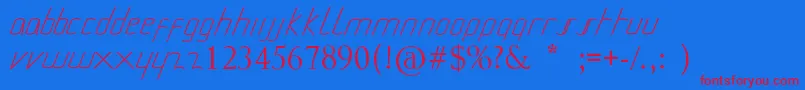 MiuraDanielmontes Font – Red Fonts on Blue Background