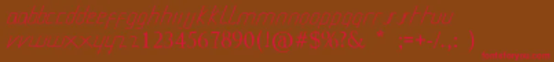MiuraDanielmontes Font – Red Fonts on Brown Background