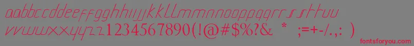 MiuraDanielmontes Font – Red Fonts on Gray Background