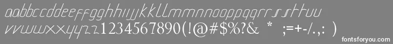 フォントMiuraDanielmontes – 灰色の背景に白い文字