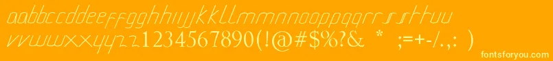 MiuraDanielmontes Font – Yellow Fonts on Orange Background