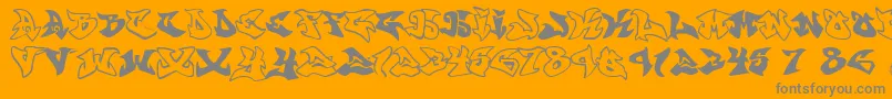 Graffonti.Atomic.Bomb.Fontvir.Us Font – Gray Fonts on Orange Background