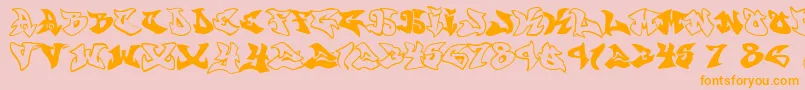 Graffonti.Atomic.Bomb.Fontvir.Us Font – Orange Fonts on Pink Background