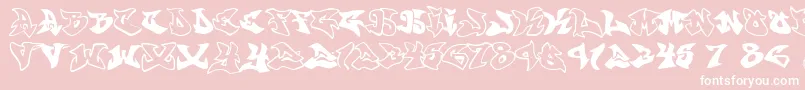 fuente Graffonti.Atomic.Bomb.Fontvir.Us – Fuentes Blancas Sobre Fondo Rosa