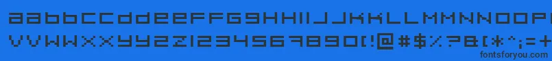 Pixeldue Font – Black Fonts on Blue Background