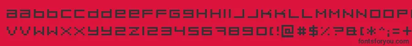 Pixeldue Font – Black Fonts on Red Background