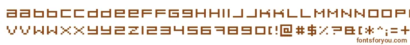 Pixeldue-fontti – ruskeat fontit valkoisella taustalla