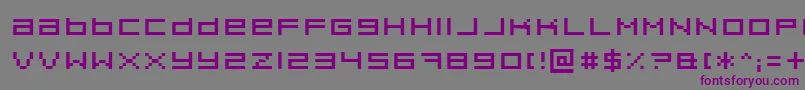 Шрифт Pixeldue – фиолетовые шрифты на сером фоне