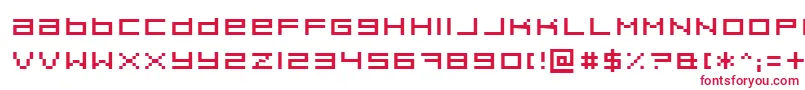 フォントPixeldue – 白い背景に赤い文字