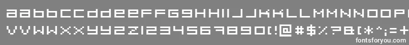 フォントPixeldue – 灰色の背景に白い文字