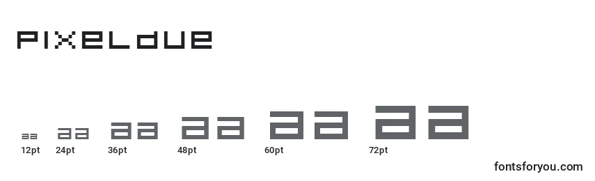 Размеры шрифта Pixeldue