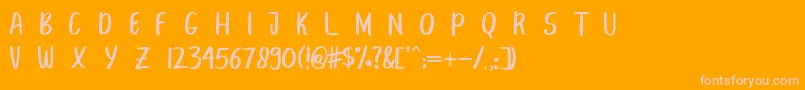 BreakBeachPersonalUse Font – Pink Fonts on Orange Background