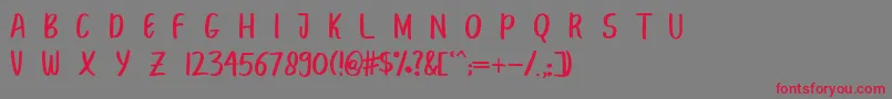 BreakBeachPersonalUse Font – Red Fonts on Gray Background