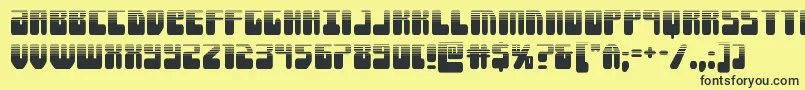 Forcemajeurehalf Font – Black Fonts on Yellow Background