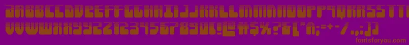 Forcemajeurehalf Font – Brown Fonts on Purple Background