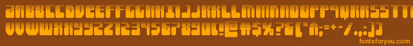 Forcemajeurehalf Font – Orange Fonts on Brown Background