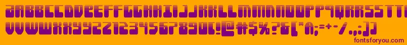 Forcemajeurehalf Font – Purple Fonts on Orange Background