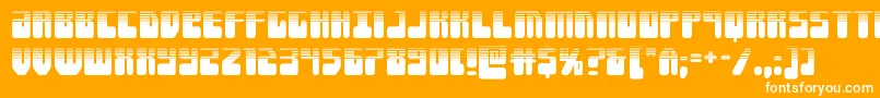 Forcemajeurehalf Font – White Fonts on Orange Background