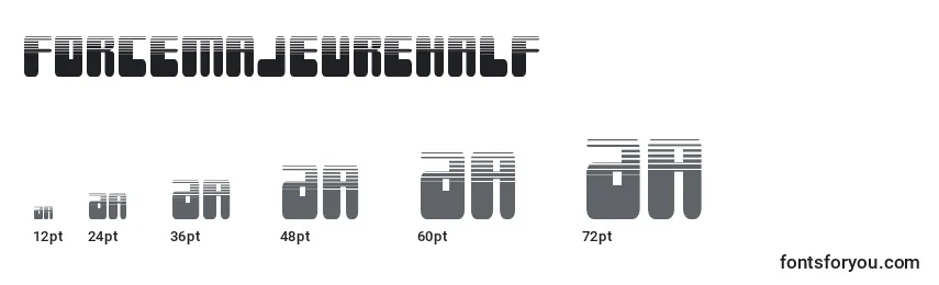 Forcemajeurehalf Font Sizes