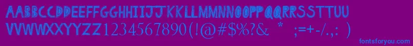 DrawingPad Font – Blue Fonts on Purple Background