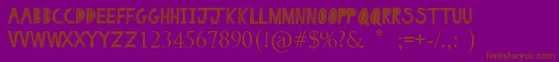 DrawingPad Font – Brown Fonts on Purple Background