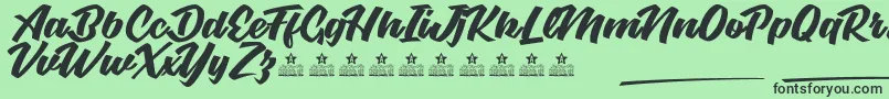 GracelandPersonalUse Font – Black Fonts on Green Background