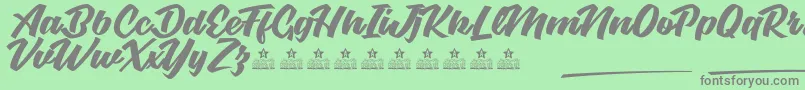 GracelandPersonalUse Font – Gray Fonts on Green Background