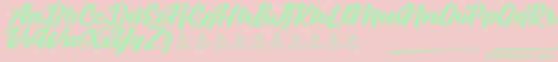 GracelandPersonalUse Font – Green Fonts on Pink Background