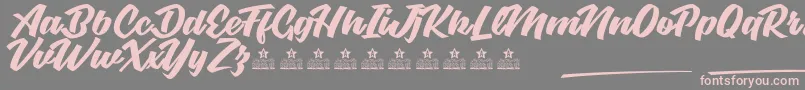 GracelandPersonalUse Font – Pink Fonts on Gray Background