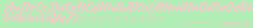 GracelandPersonalUse Font – Pink Fonts on Green Background